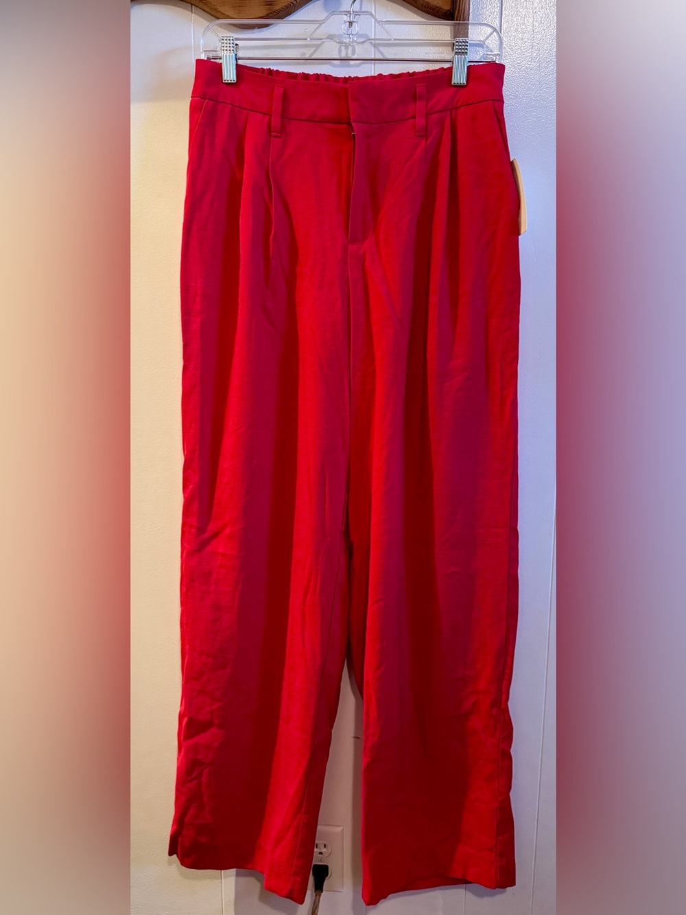 a new day Red Wide-Leg Chinos